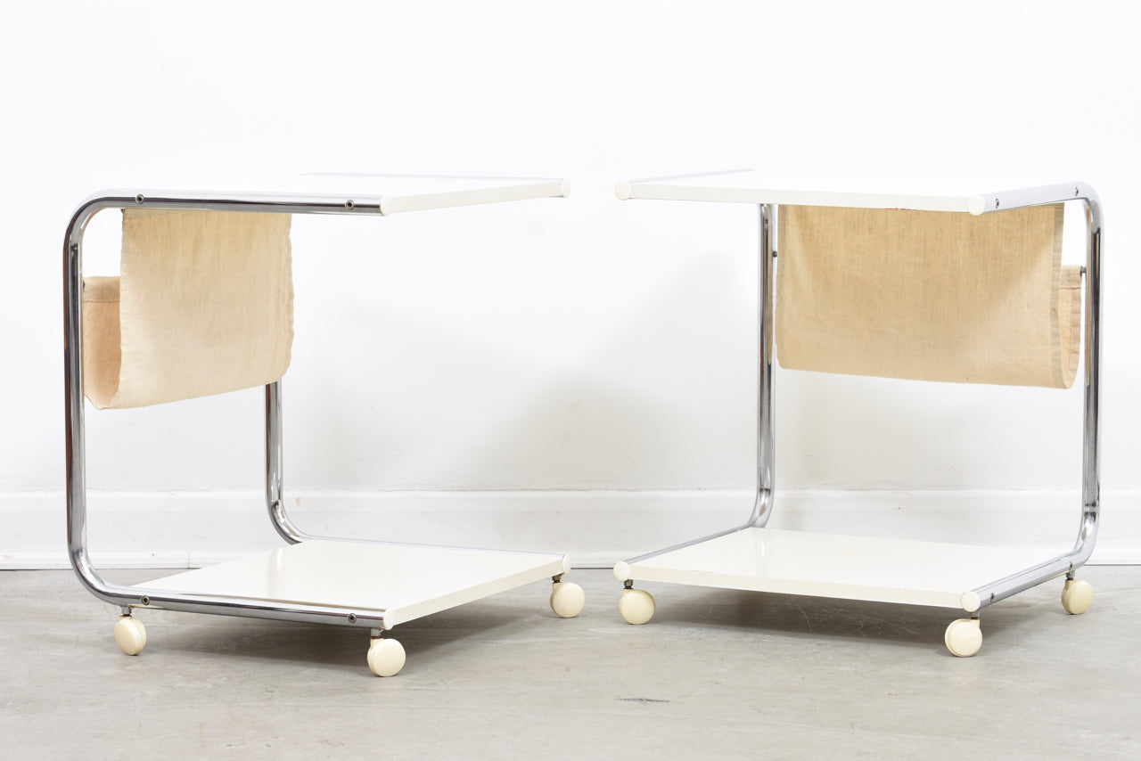 Pair of 1970s trolley tables