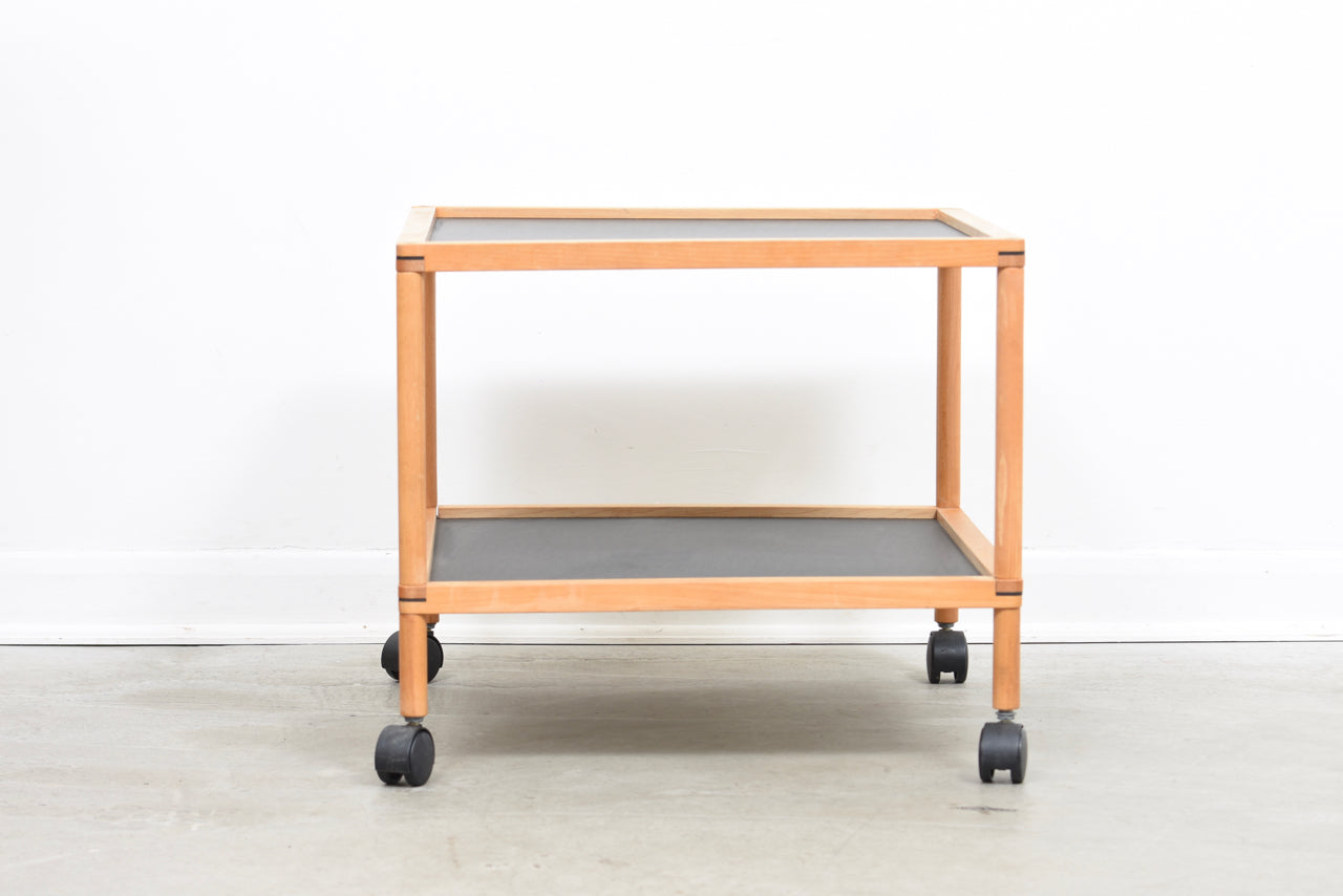 1970s oak trolley table