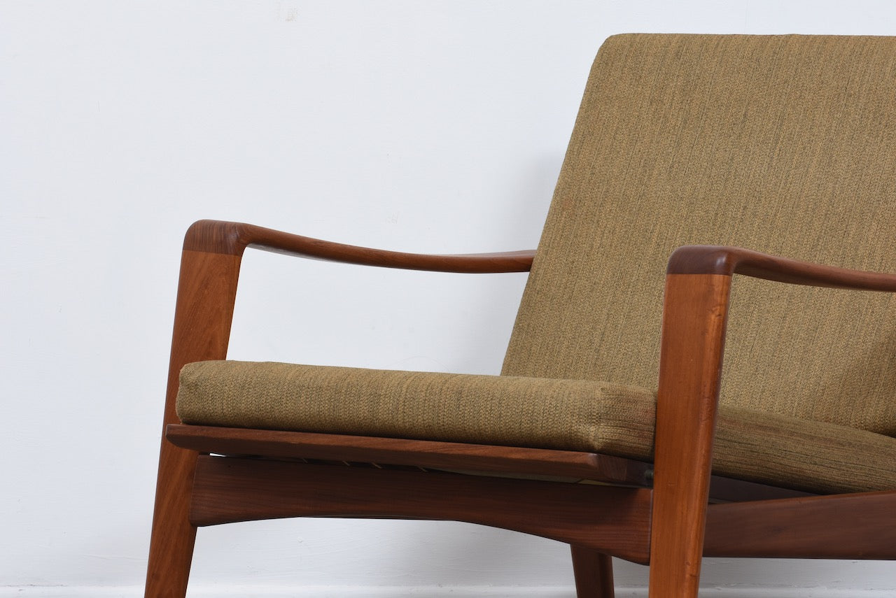 Includes new upholstery: Lounger by Arne Wahl Iversen
