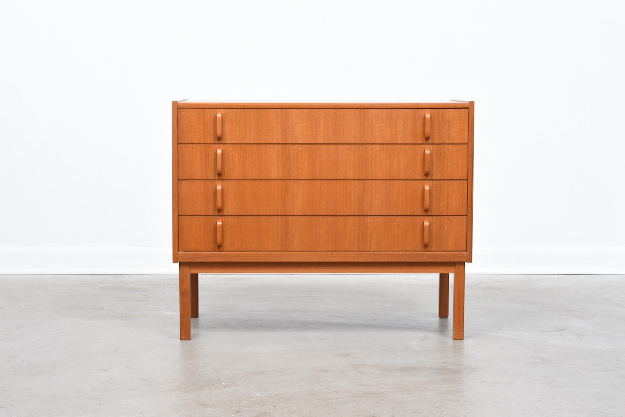 1970s teak storage bay with glass cabinet