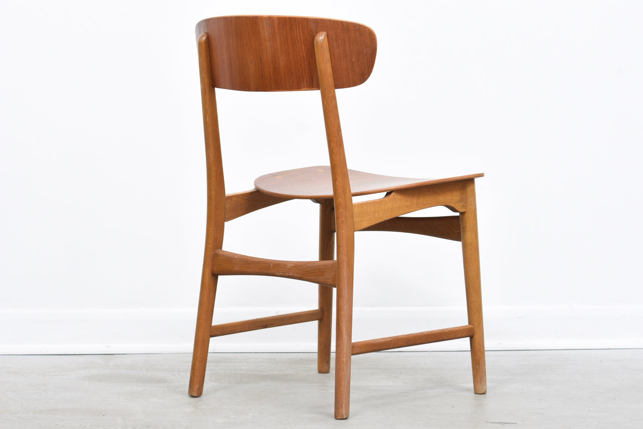 1960s teak + oak chair