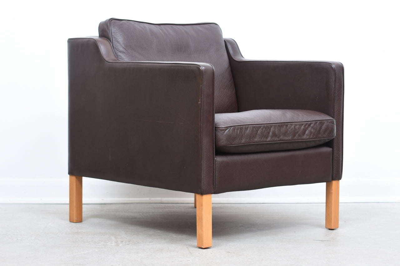Leather club chair by Stouby