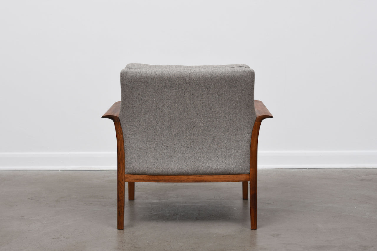 Rosewood + wool lounger by Knut Sæter for Vatne Møbler
