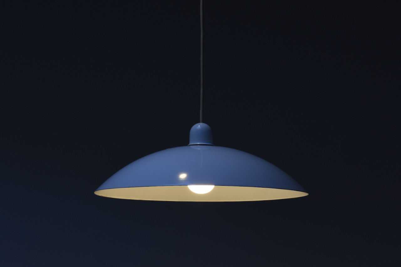 1960s white enamel ceiling lamp