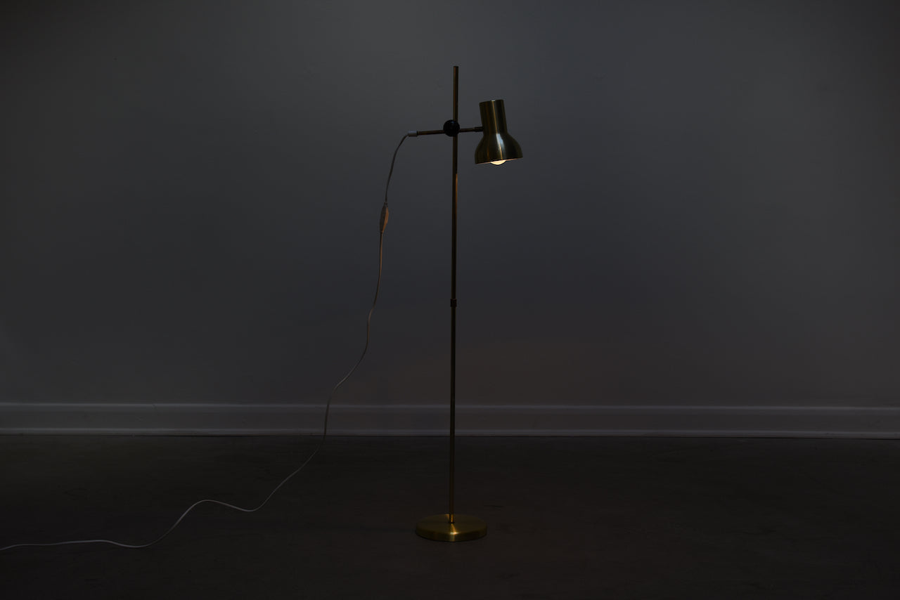 Vintage Danish brass floor light