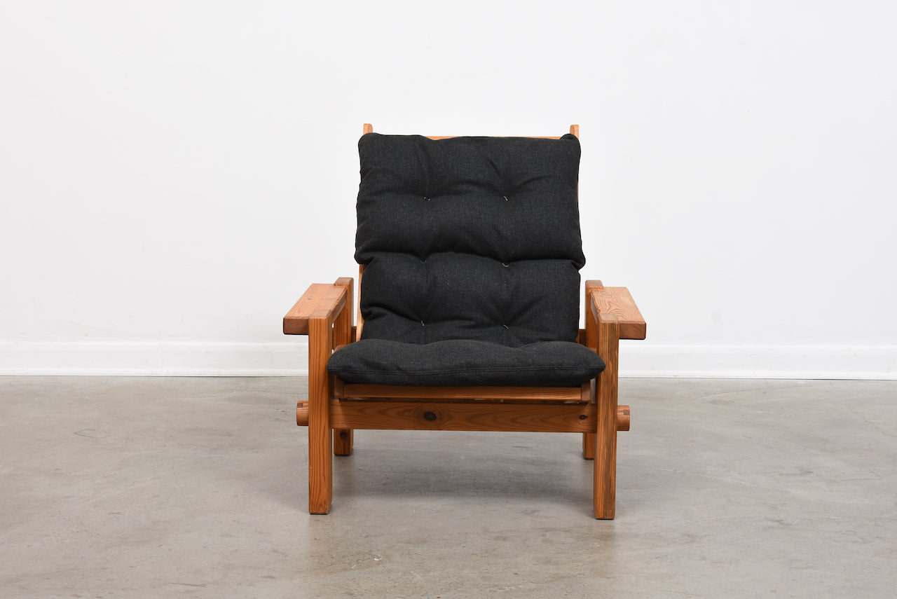 1970s lounger by Yngve Ekström - Charcoal