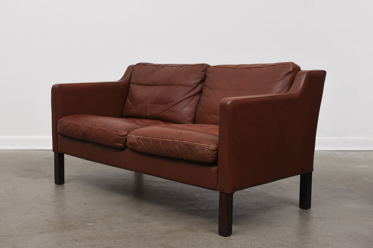 Vintage leather two seater