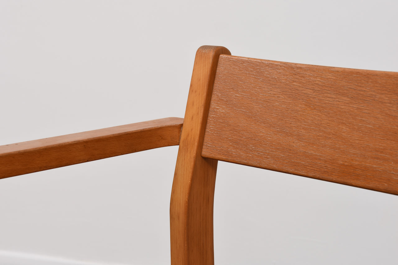 Vintage set of stacking armchairs in oak