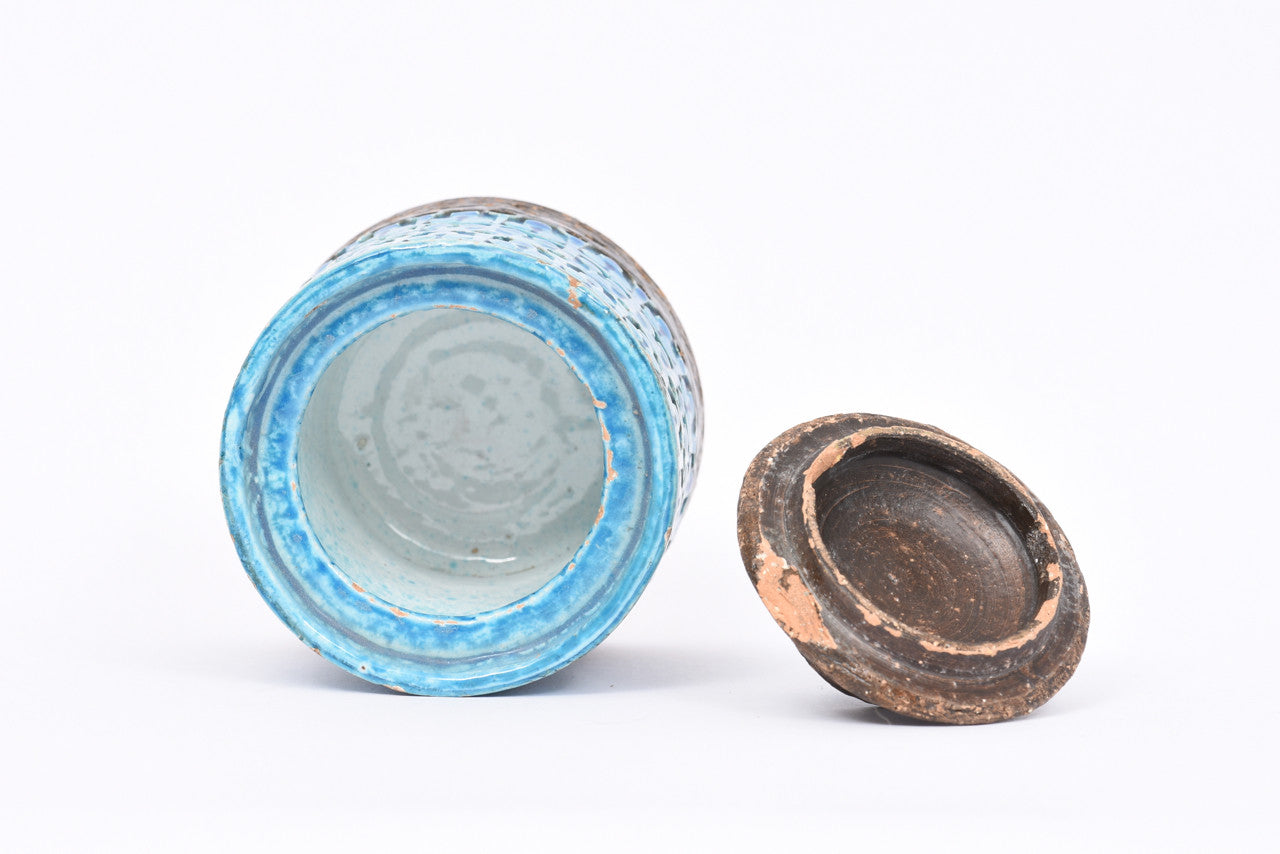 Vintage Italian ceramic jar + lid