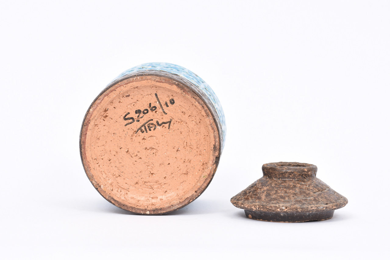 Vintage Italian ceramic jar + lid