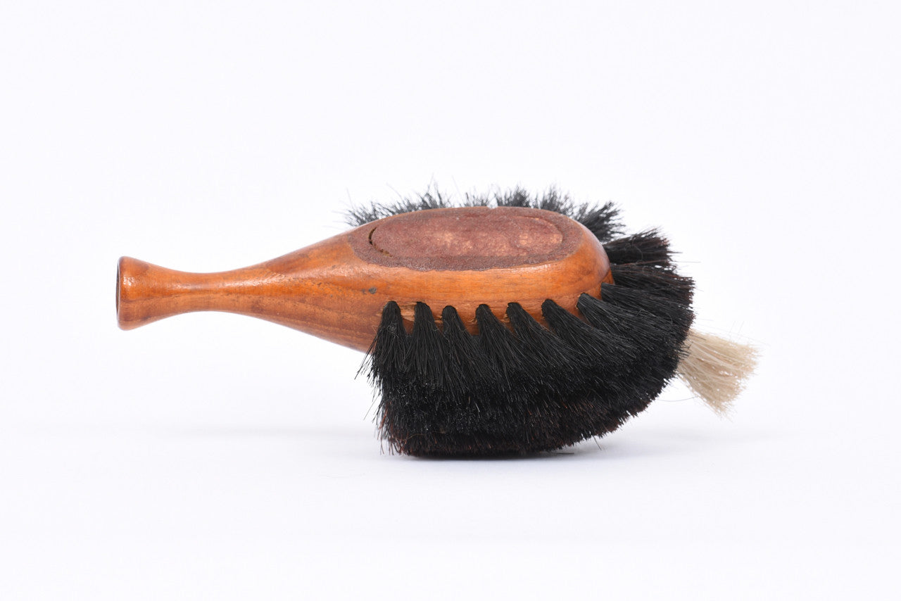Decorative teak shoe brush