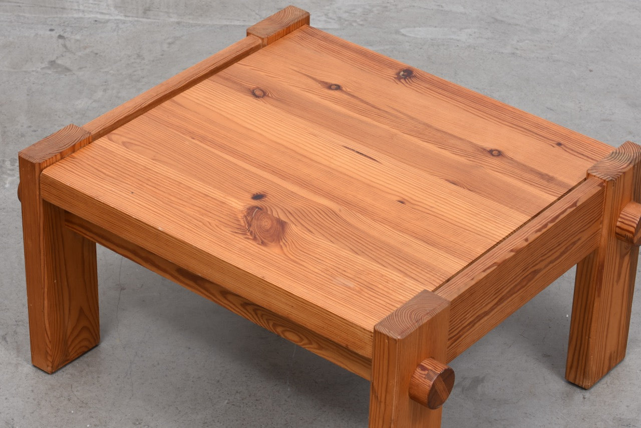 1970s pine side table by Yngve Ekström