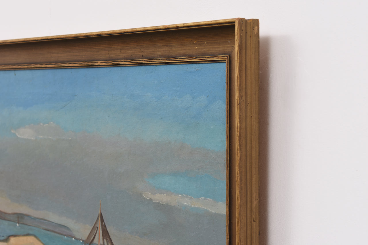 Vintage Danish seaside painting