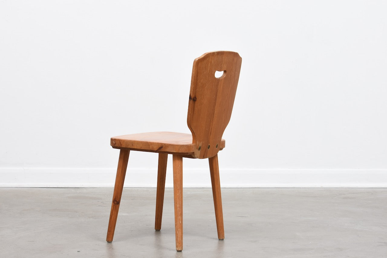 Set of four 1960s Swedish pine chairs