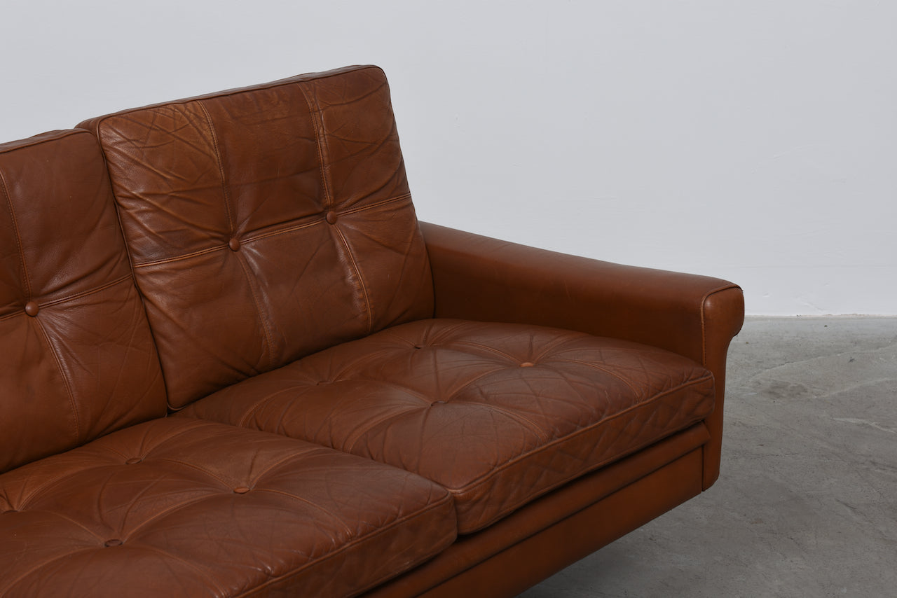 1960s leather sofa by Skipper
