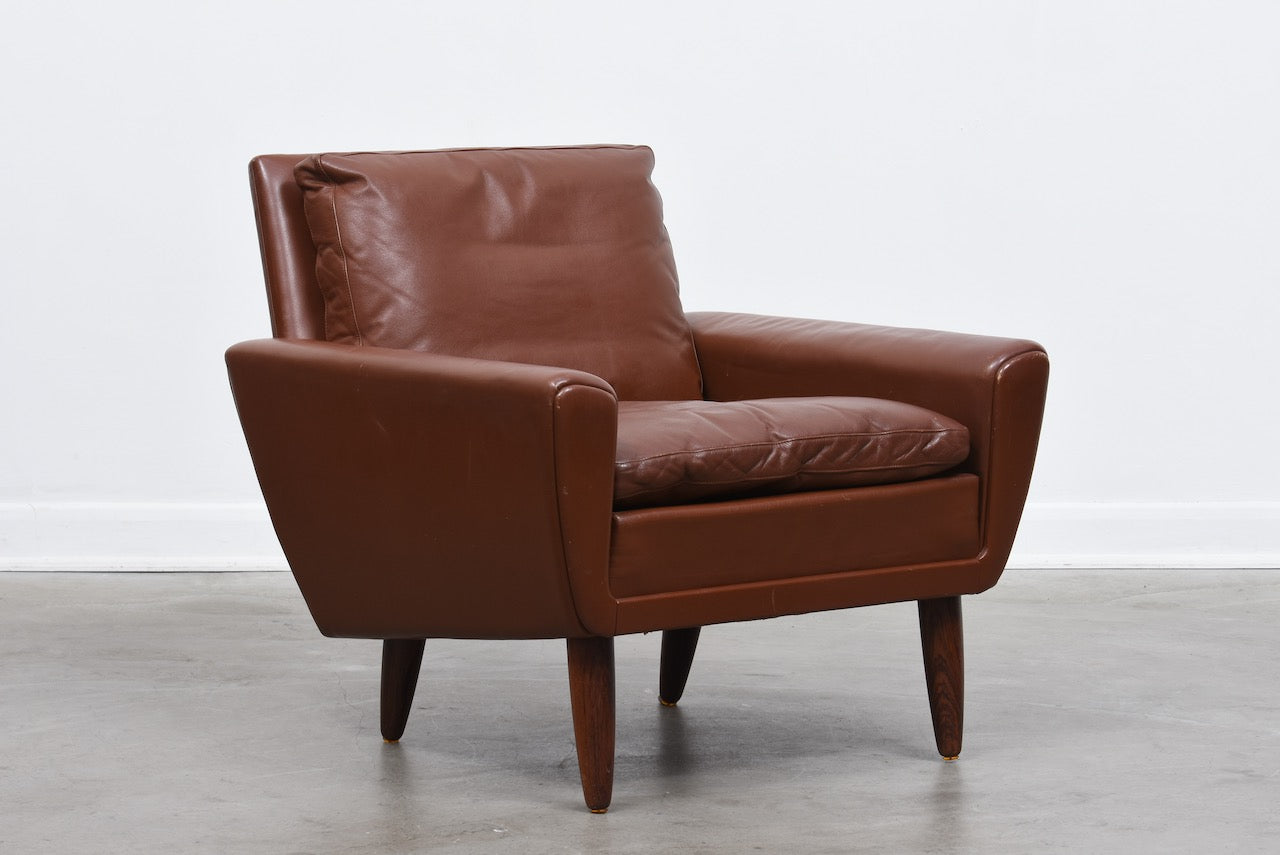 1960s leather lounger by G. Thams
