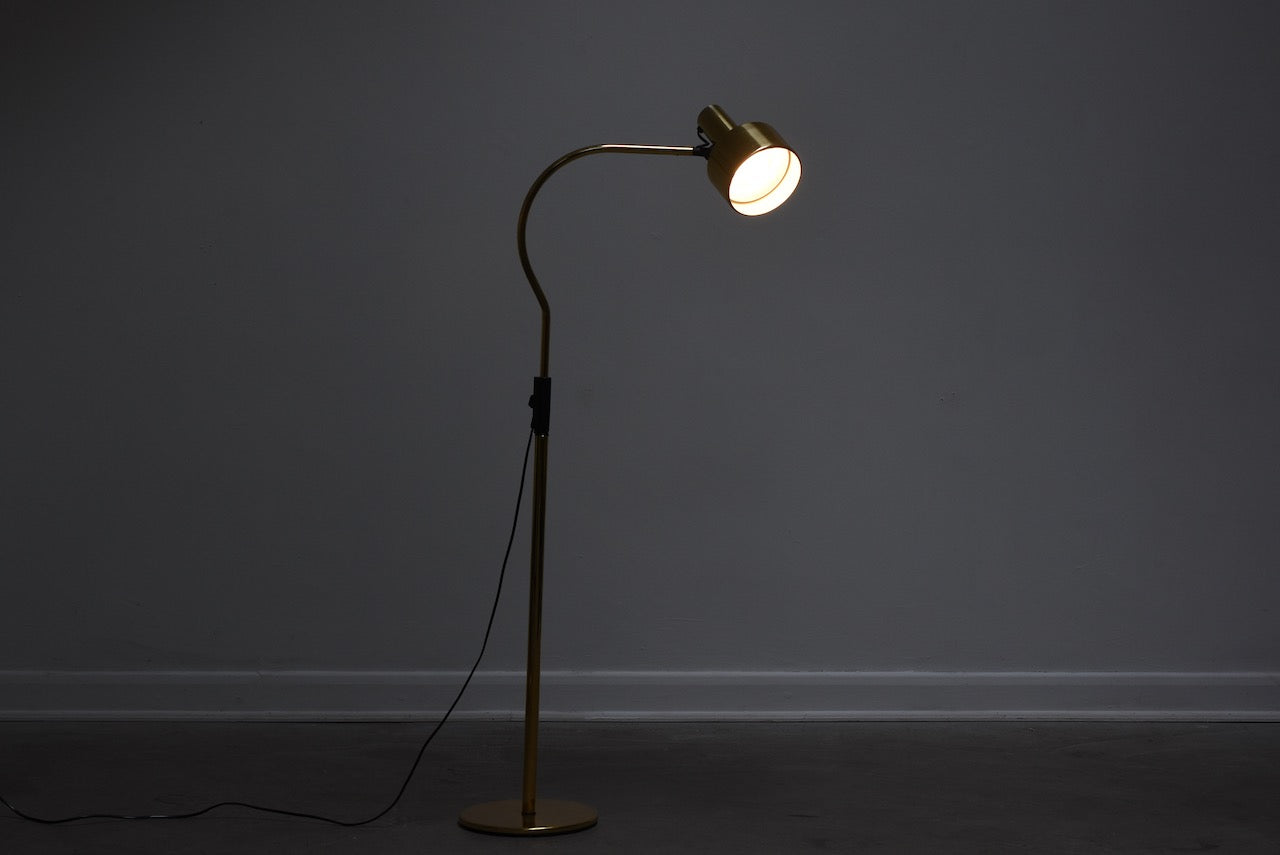1970s brass floor light