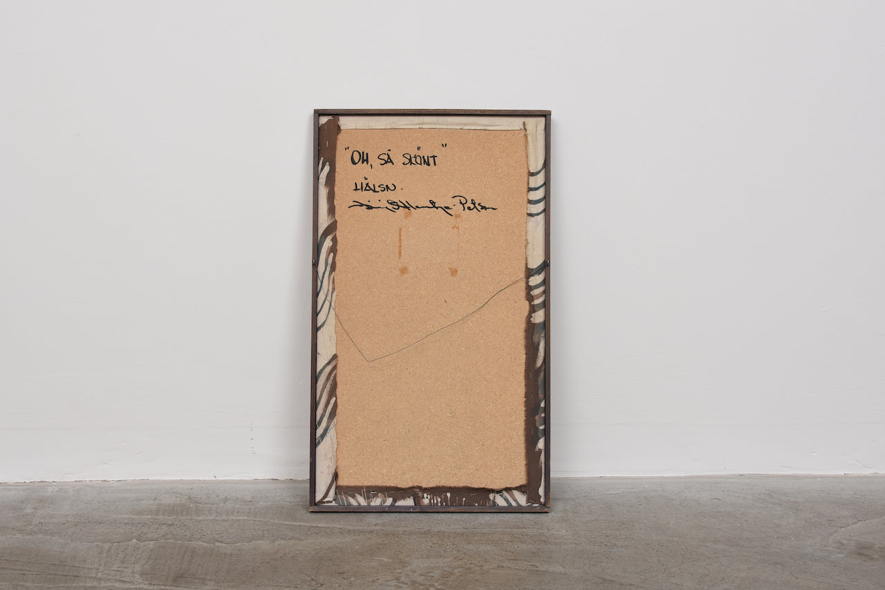 Vintage textile painting