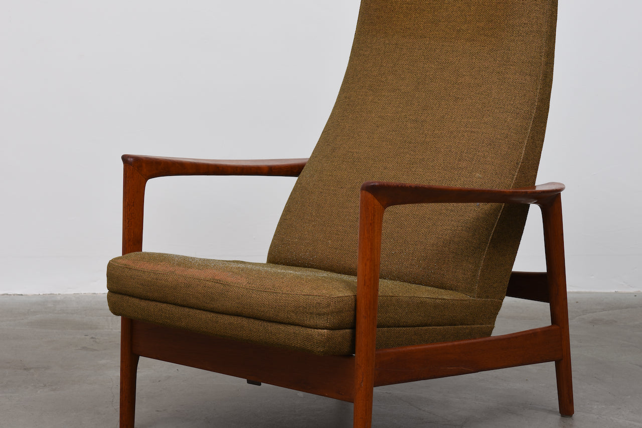 New upholstery included: Reclining lounger by Folke Ohlsson