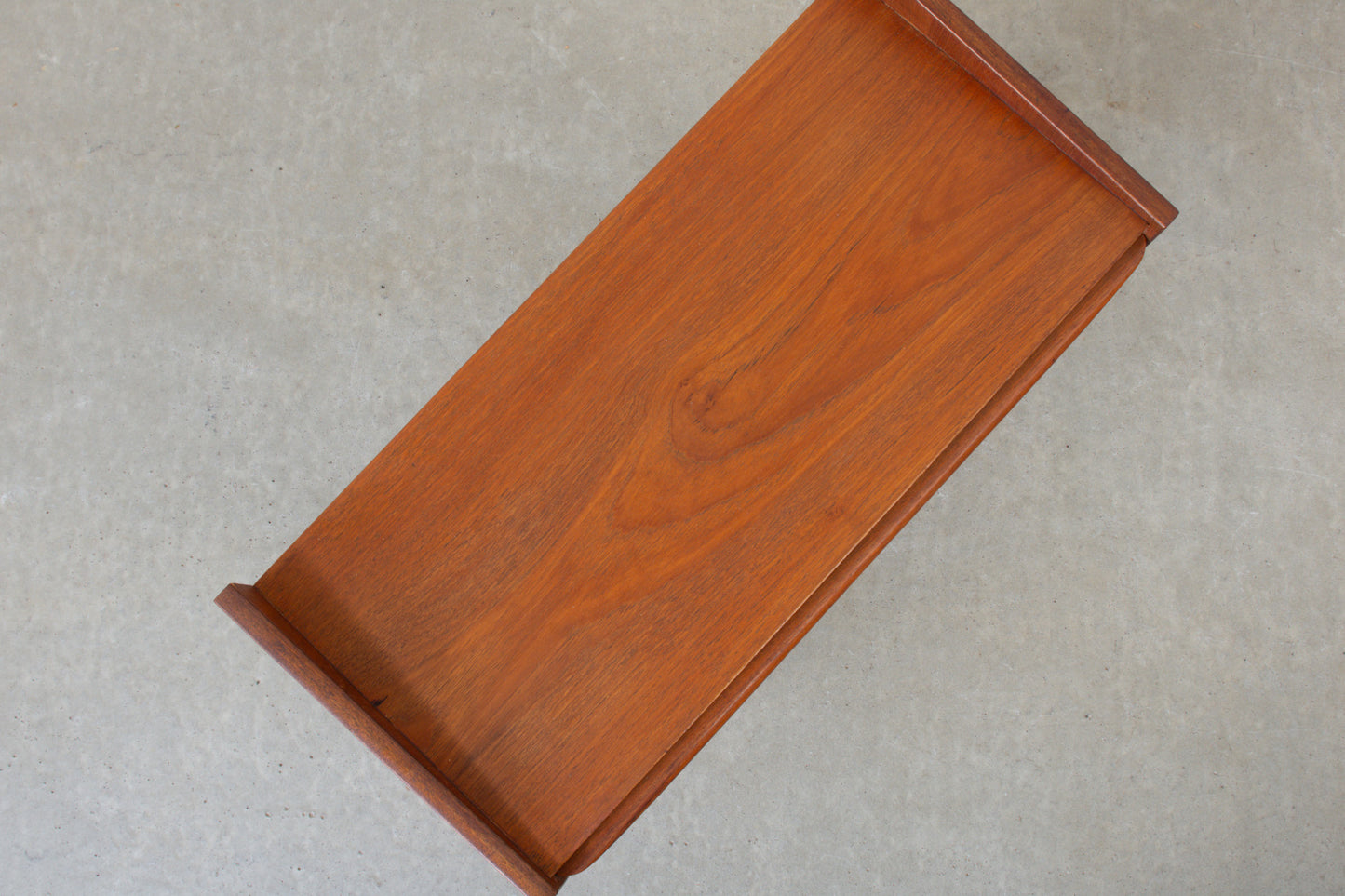 1960s low chest of three drawers in teak