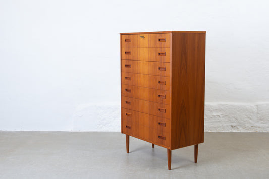 1960s teak chest of eight drawers