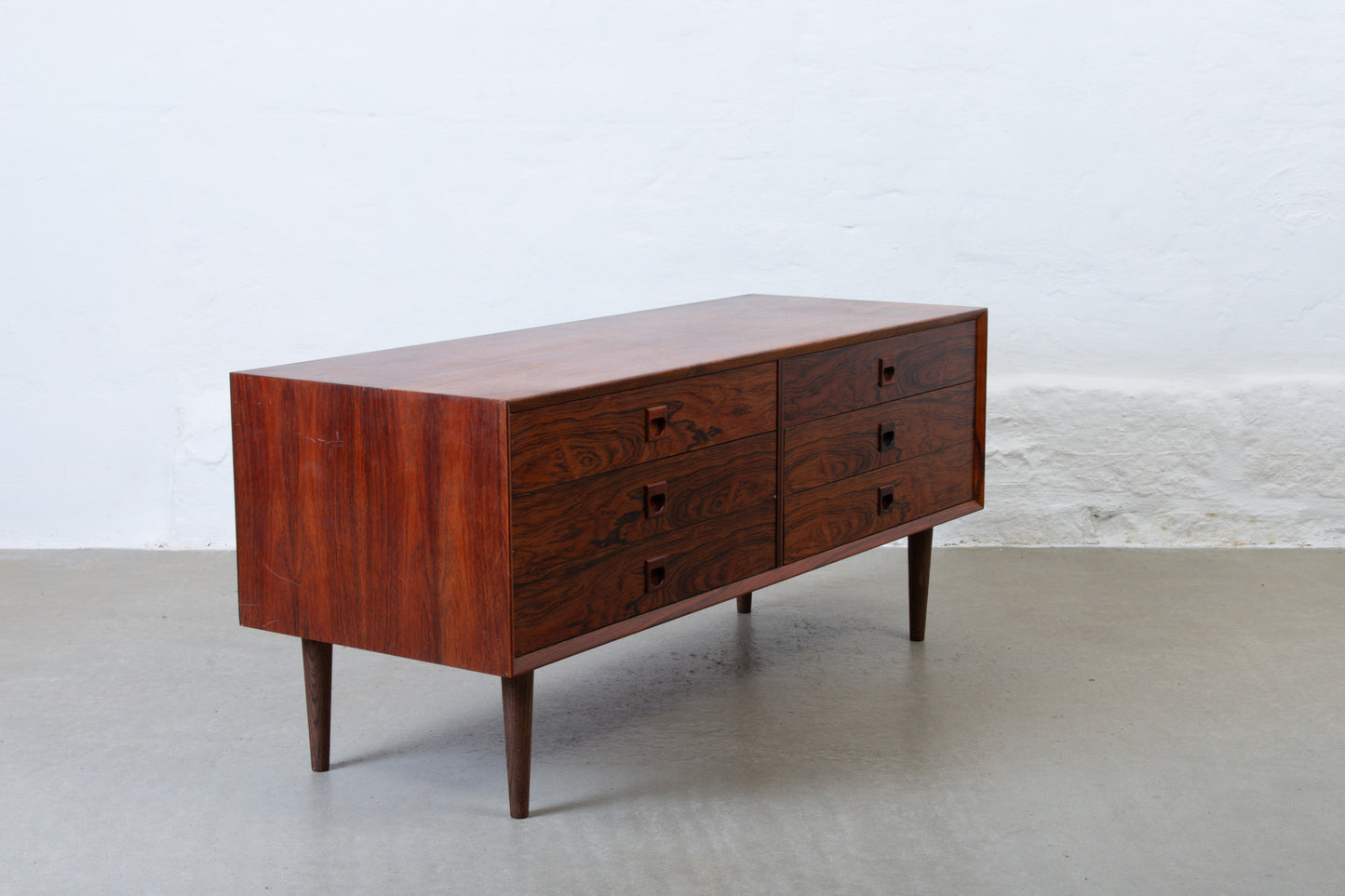 1960s low chest in rosewood by Brouer Møbelfabrik