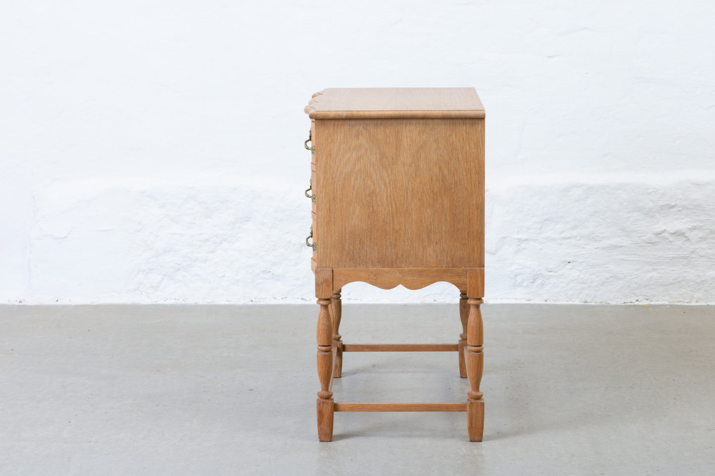 1970s low chest in oak