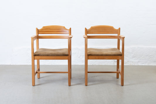 Two available: 1970s Swedish pine armchairs
