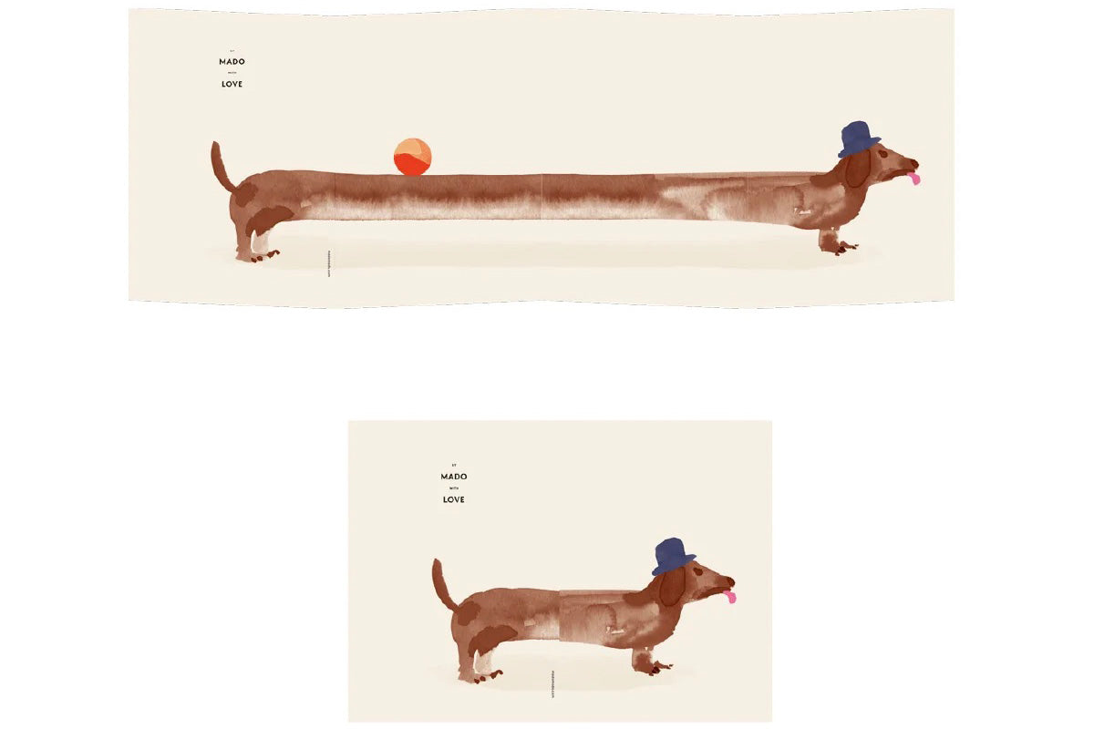 Doug the Dachshund accordion card by All The Way To Paris