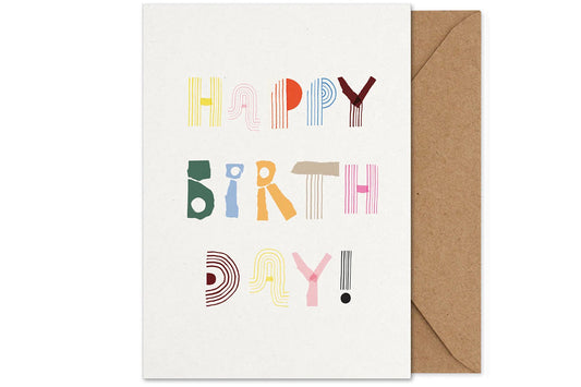 Happy Birthday art card by All The Way To Paris - A5