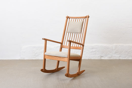 Newly reupholstered: 1960s rocking chair by Yngve Ekström