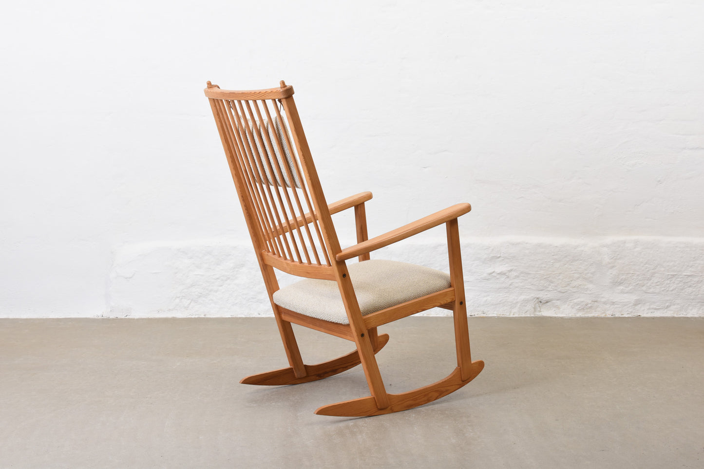 Newly reupholstered: 1960s rocking chair by Yngve Ekström