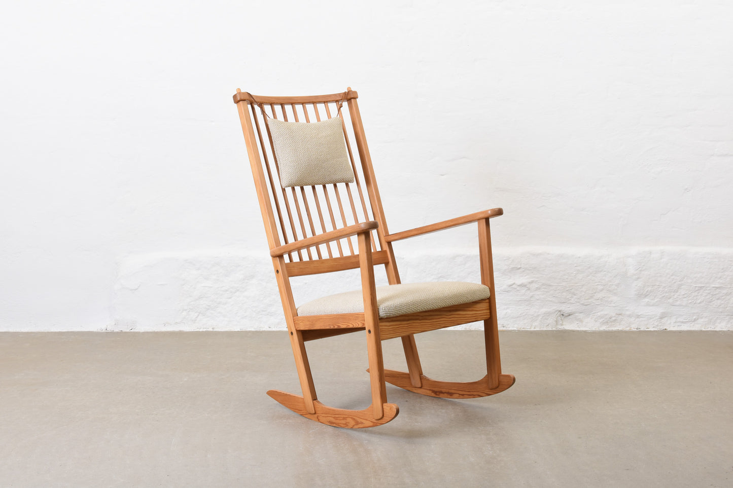 Newly reupholstered: 1960s rocking chair by Yngve Ekström