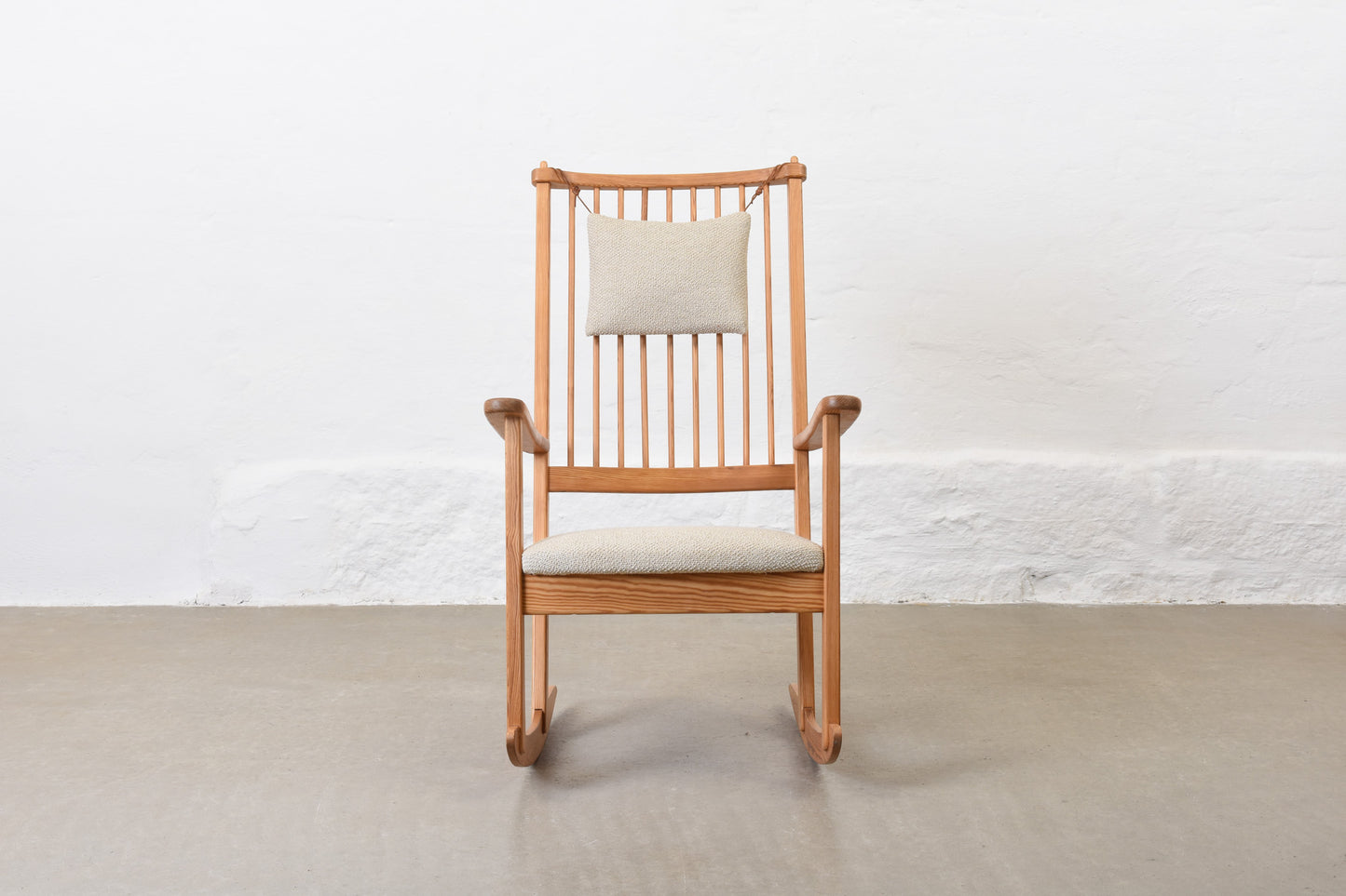 Newly reupholstered: 1960s rocking chair by Yngve Ekström