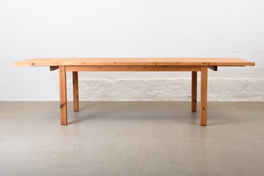 1970s drop-leaf Danish dining table in pine