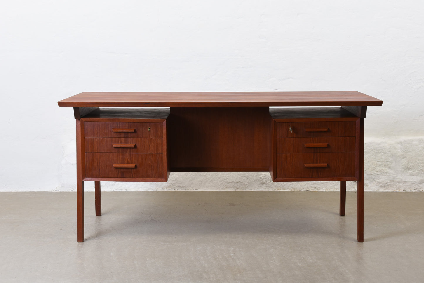 1960s teak executive desk