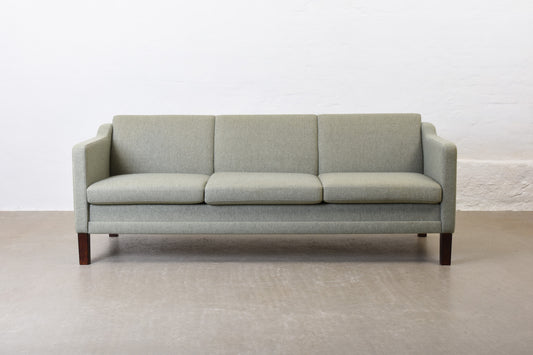 Vintage Danish three seat sofa in wool