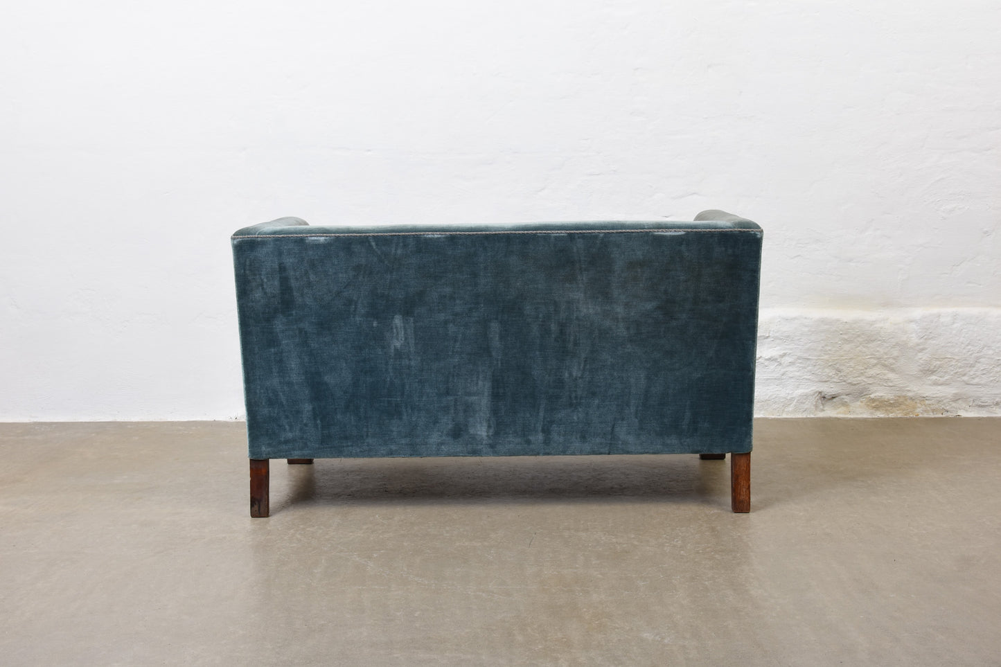 1940s two seater in mohair velvet