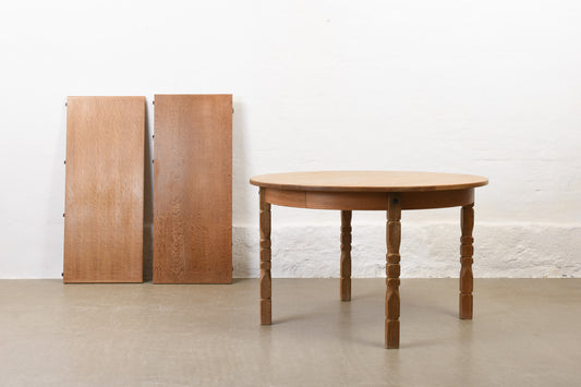 1970s extending dining table in oak