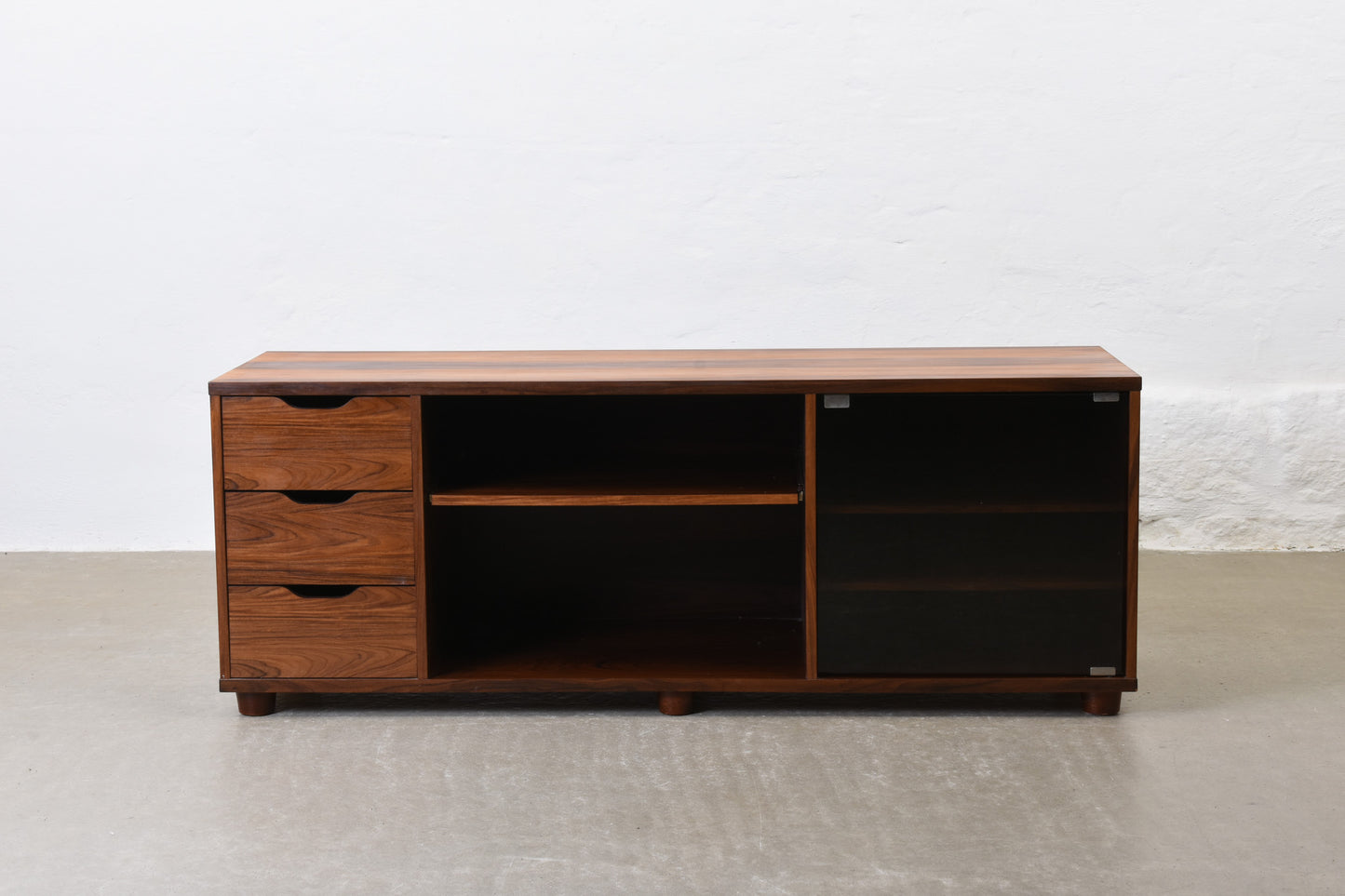 1980s rosewood hi-fi cabinet