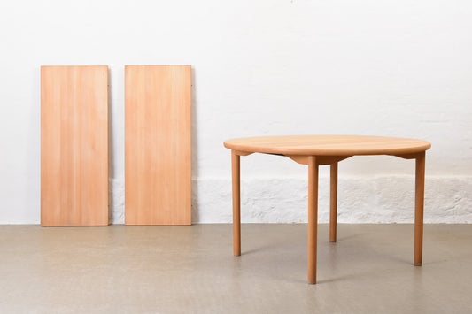 1980s extending dining table in beech