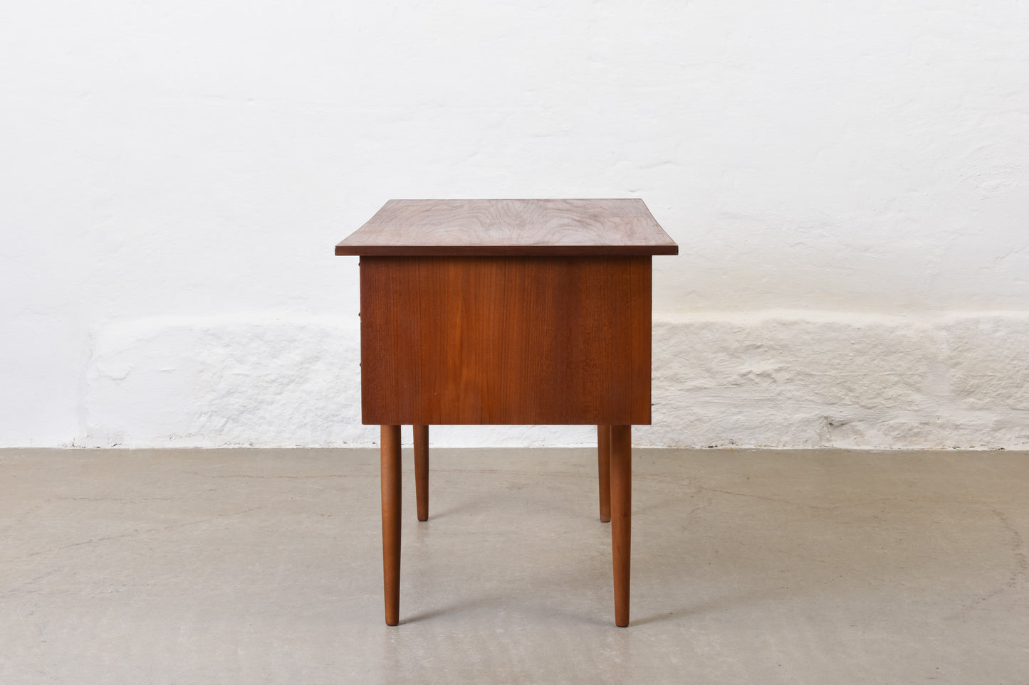 1960s twin pedestal desk in teak