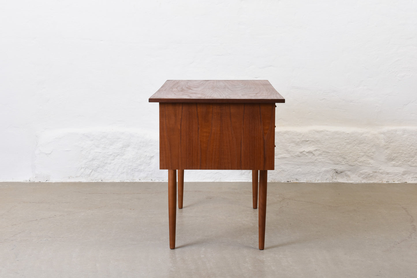 1960s twin pedestal desk in teak