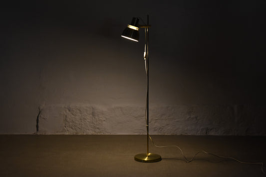 1970s Swedish brass floor lamp