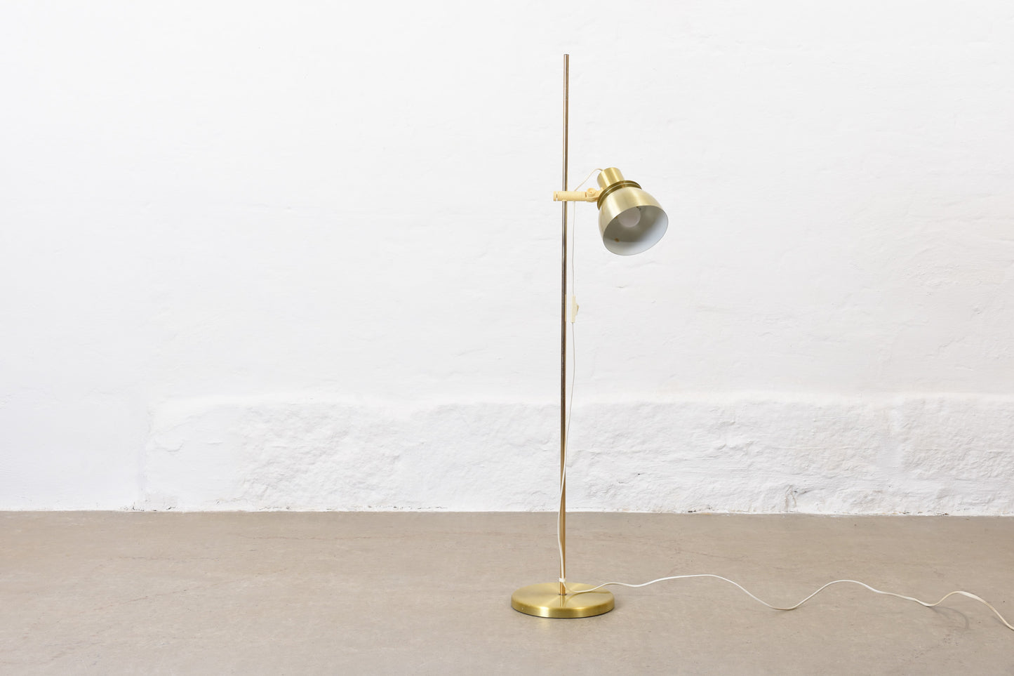 1970s Swedish brass floor lamp