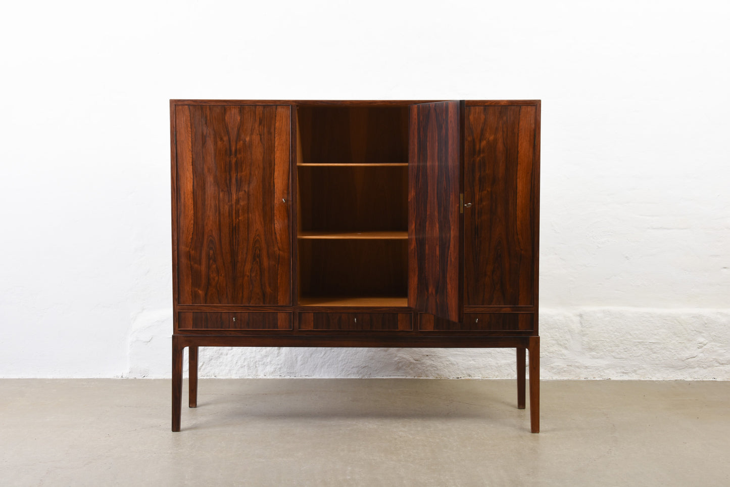 1960s rosewood storage cabinet by Ole Wanscher