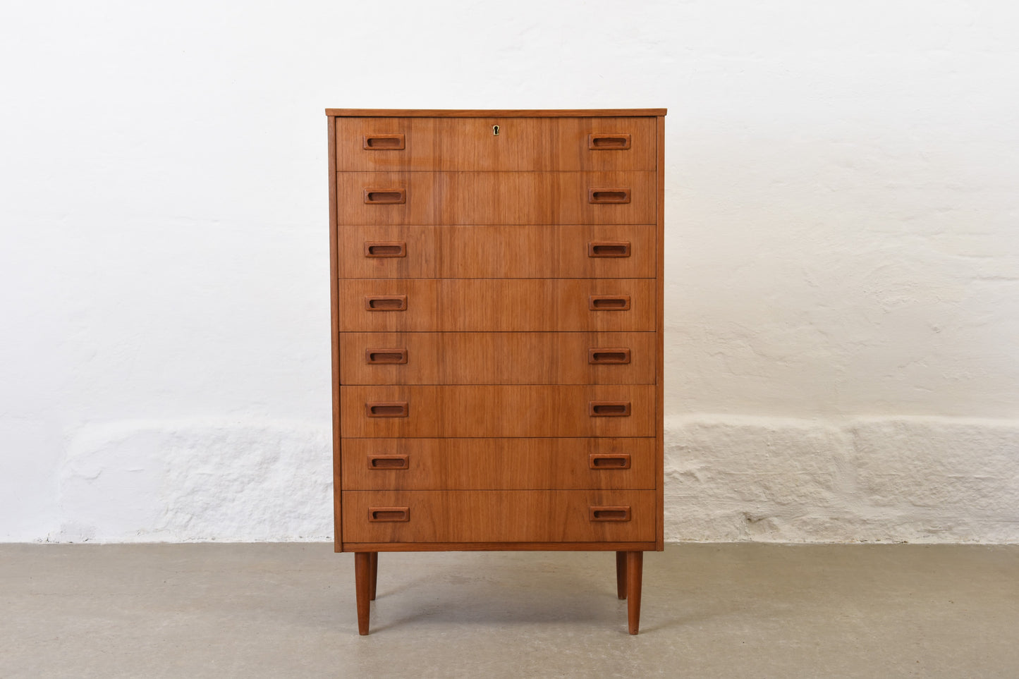 1960s teak chest of eight drawers