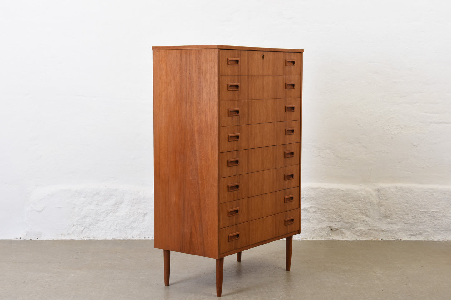 1960s teak chest of eight drawers