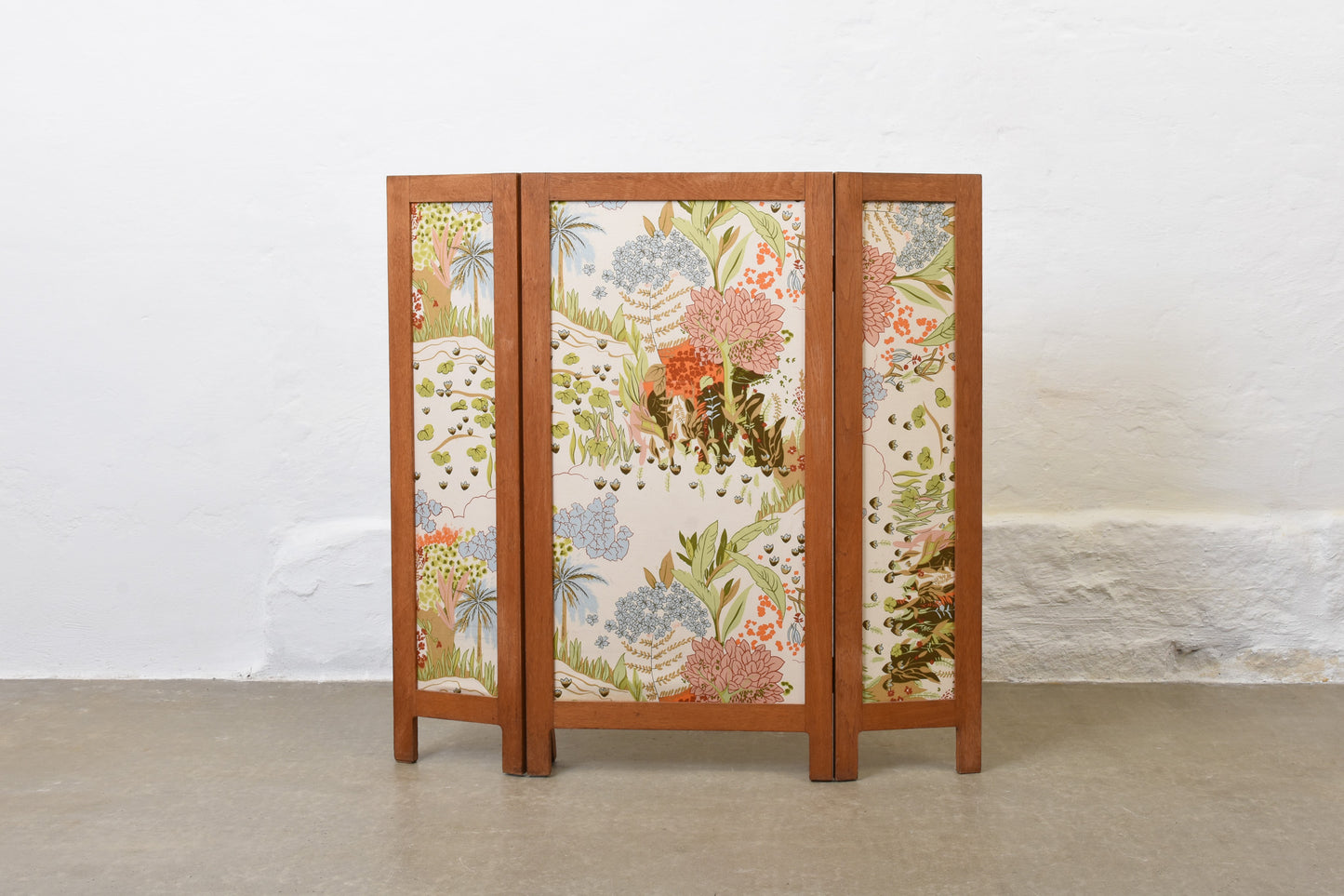 1940s folding oak room divider by Josef Frank