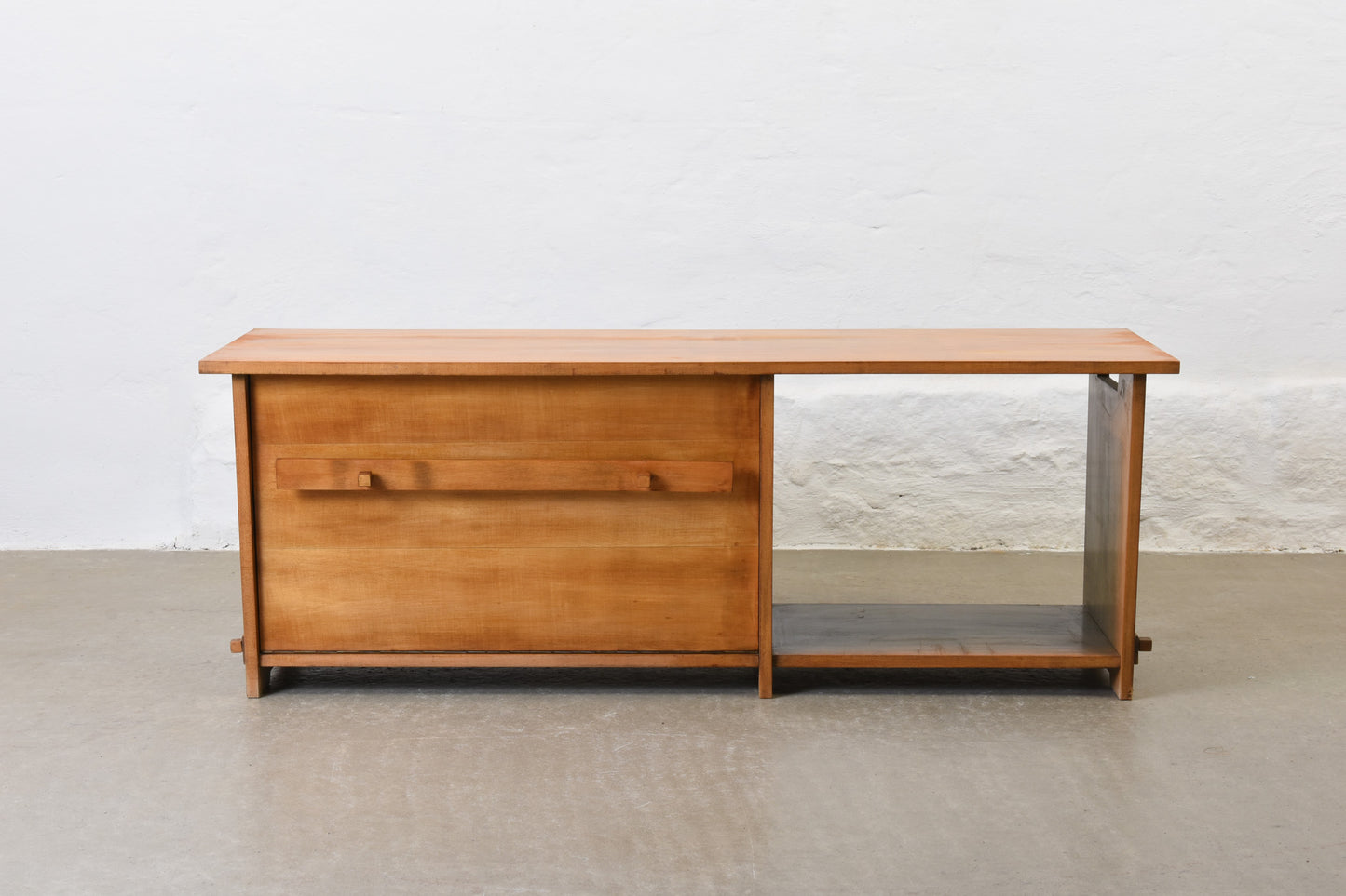 1960s low storage cabinet in beech